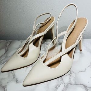 Just Fab Cream Color Heels